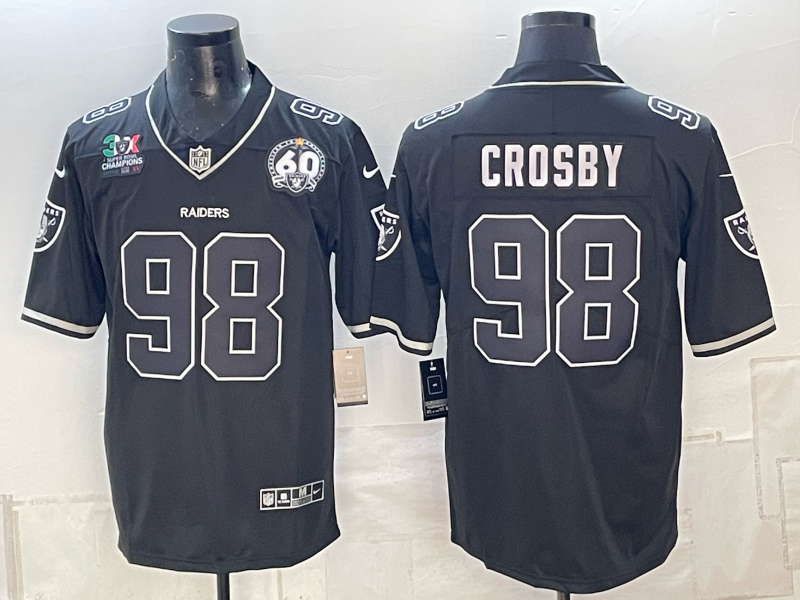 Men 2026 Oakland Raiders #98 Crosby Black Nike Limited NFL Jersey 101602->oakland raiders->NFL Jersey